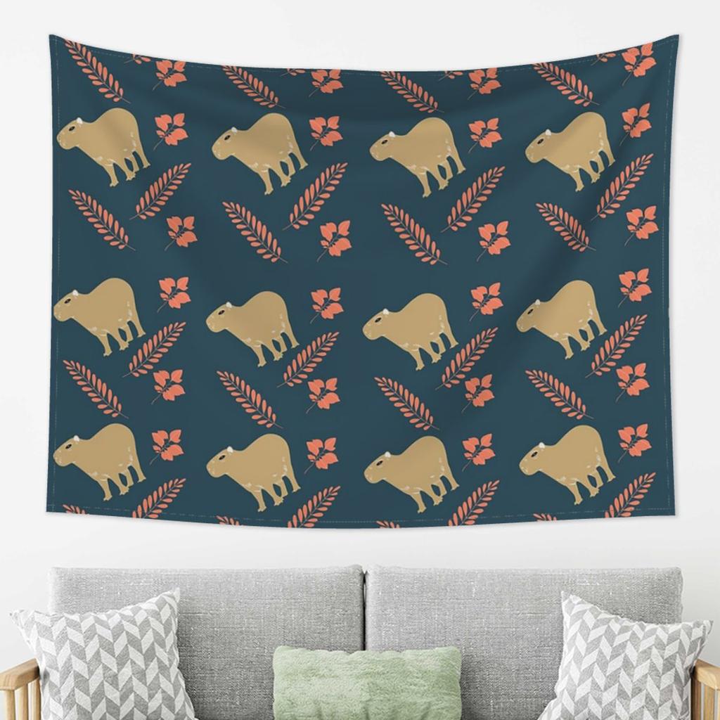 Capybara Animal Pattern Tapestry Wall Hanging Aesthetic Home Decoration Tapestries for Living Room Bedroom