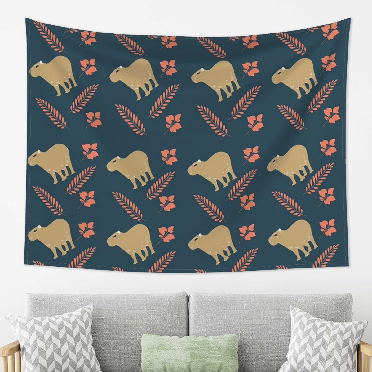 

Capybara Animal Pattern Tapestry Wall Hanging Aesthetic Home Decoration Tapestries for Living Room Bedroom 74x94cm(29x37in)