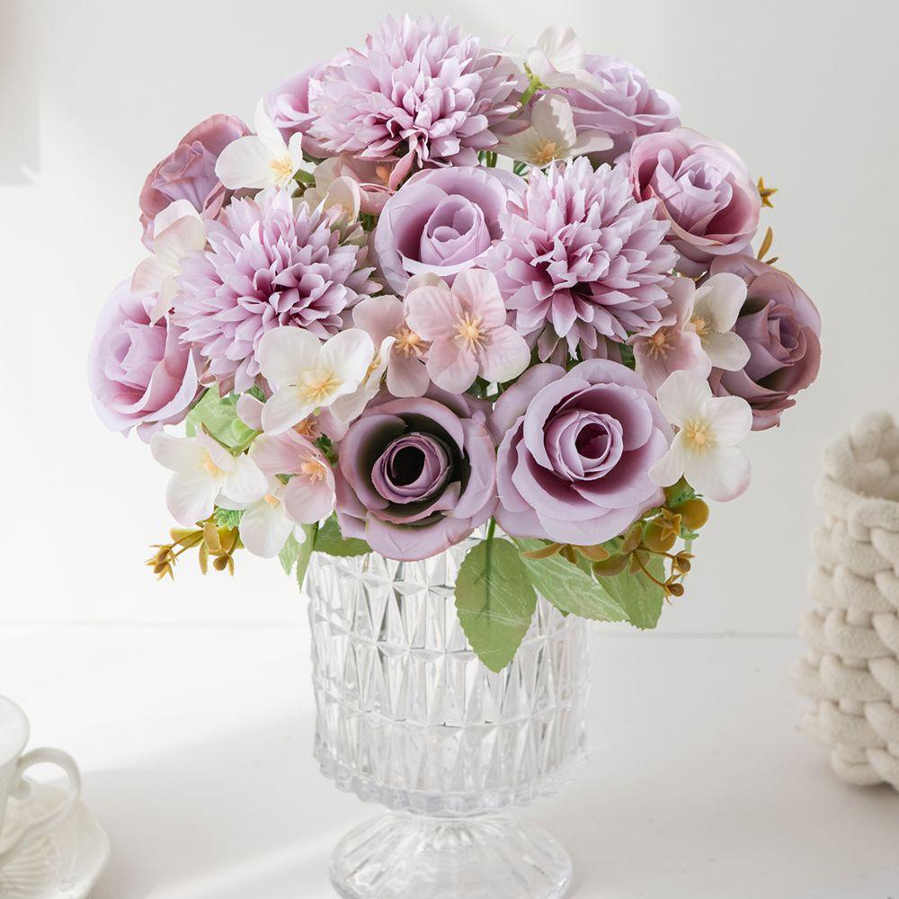 1/3PCS Artificial Flowers Silk Hydrangea Rose Holiday Wedding Bridal Bouquet Home Room Vase Table DIY Gift Scrapbook Decorations