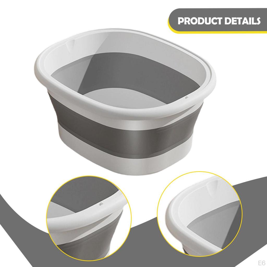 Foldable Foot Bath Basin Barrel Fishing Bucket Storage Container Soaking Tub Washing for