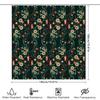 Floral Green Shower Curtain Waterproof Home Decor Bathroom Decoration Printed Fabric Shower Curtains With Rings Size: 180X274Cm