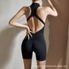 High Elasticity Zippered One Piece Jumpsuit Sports Fitness Workout Yoga Wear