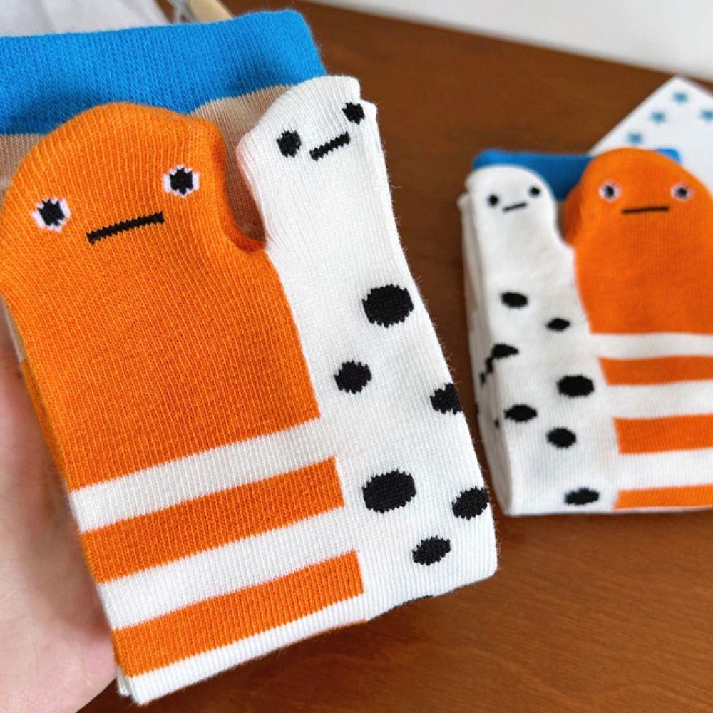 Deep-sea Animals Funny Fish Tube Socks Whale Toe Separator Socks Fashion Two Toe Socks  Slippers