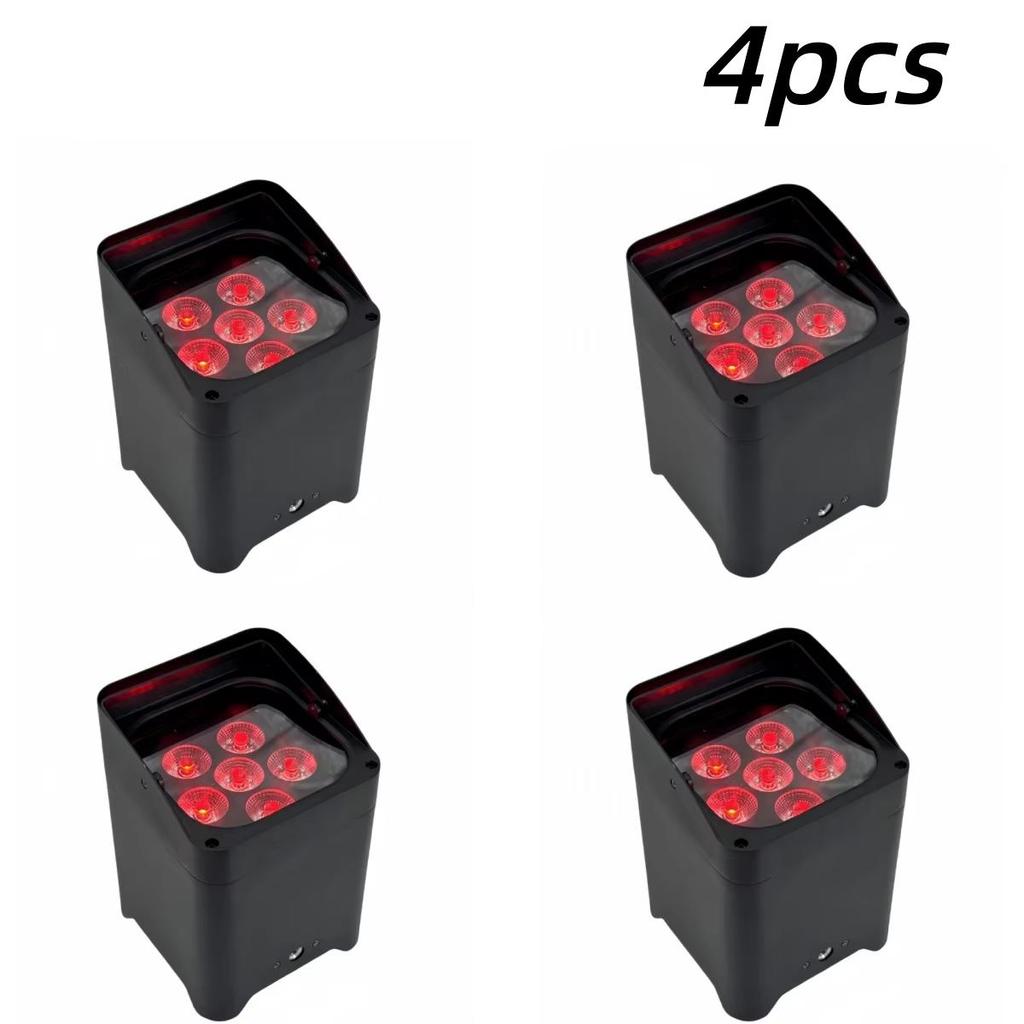 Battery Powered LED Par Lights Flightcase 6x18W RGBWA UV 6in1 Wifi Remote Phone APP&Wireless Controller Wedding Uplight DJ Atmosphere