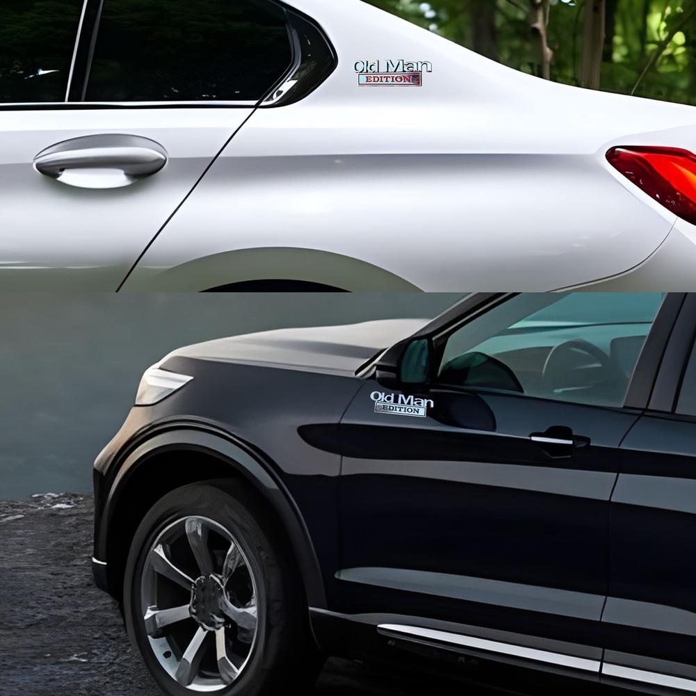 For Old Man Edition Badge Car Exterior Logo 3D Fender Sticker Replacement Parts for GM Truck RV SUV Door Trim Accessories