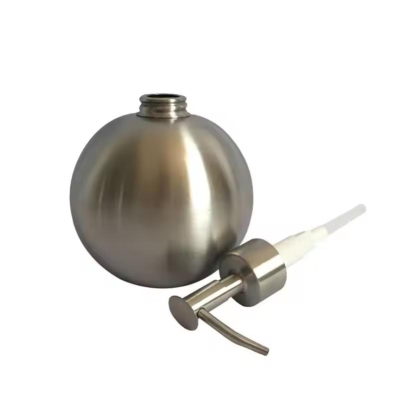 Stainless Steel Round Empty Lotion Soap Dispenser Bottle, 350ml Soap Dispenser Great For Essential Oils, Lotions, Liquid Soaps