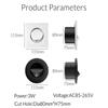 Embedded LED Wall Lamp, 360 Degree Rotation, Adjustable Angle, Hidden Recessed, Bedside Light, Folding Switch, Aisle Stair Sconc