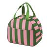 Practical Striped Pattern Insulated Lunch Bag Large Capacity Handheld Lunch Box Bag Fresh-Keeping Leakproof Mommy Bag