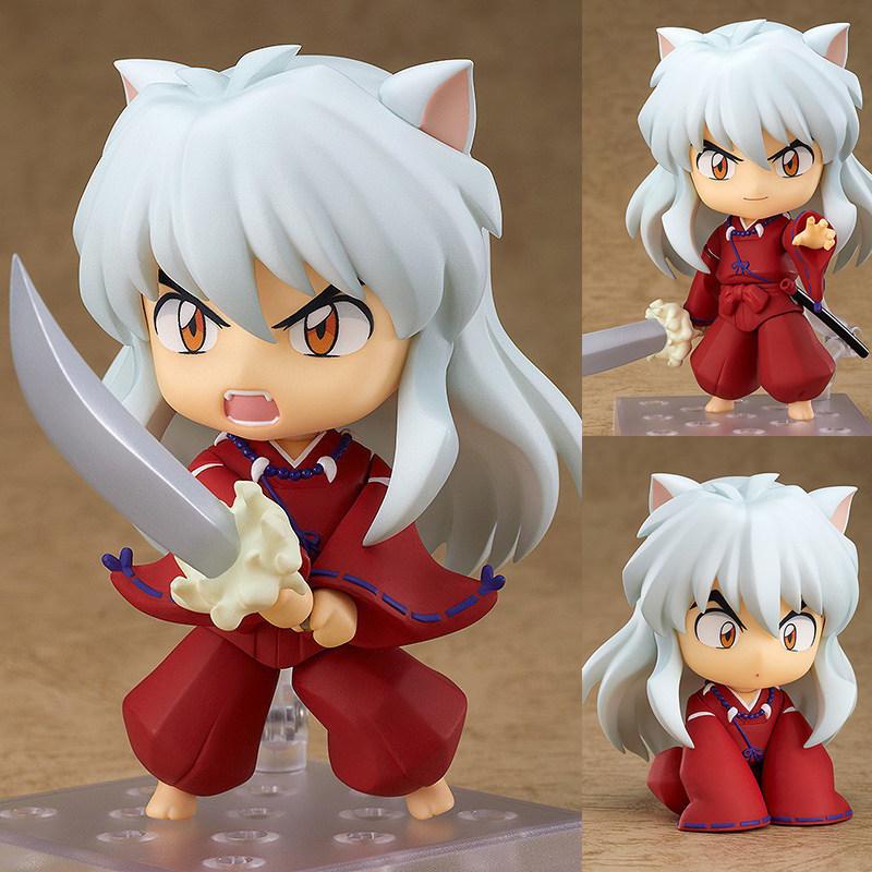 10cm Inuyasha & Sesshomaru Nendoroids Cute Articulated Action Figure Model Kit Desktop Ornament Decoration Collectible Toys Gift
