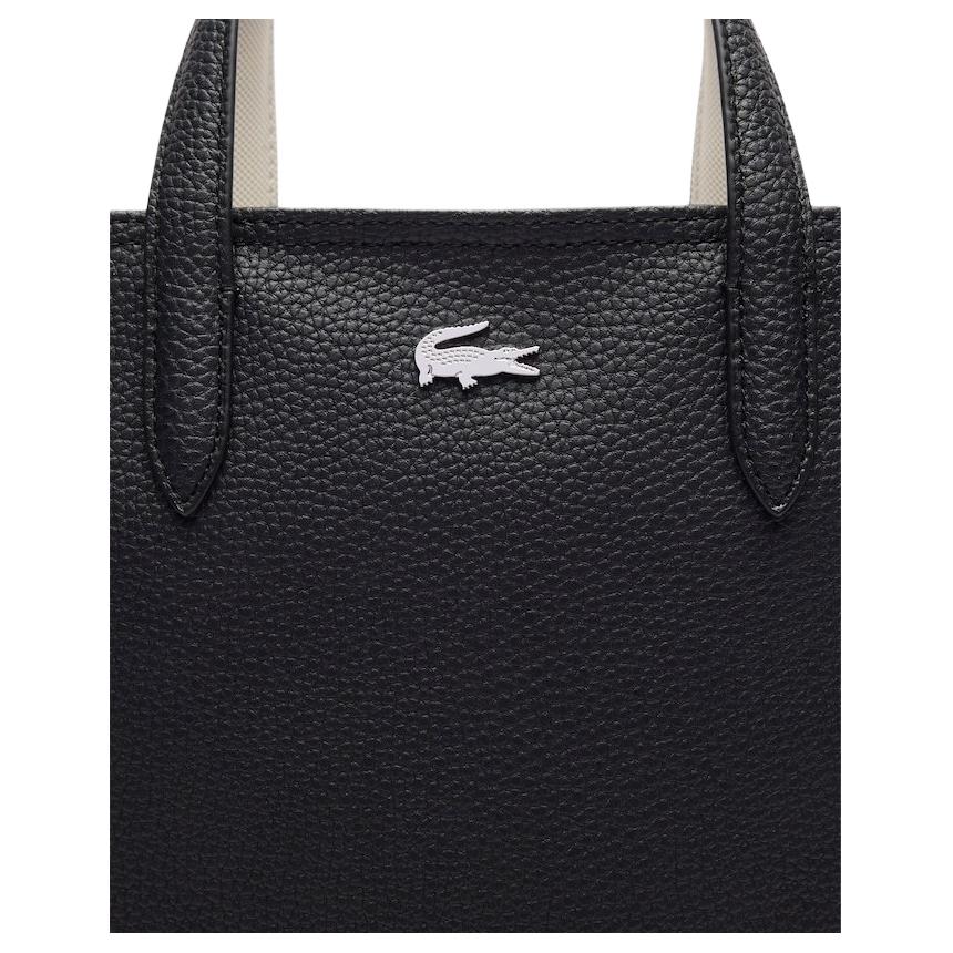 Lacoste Iconic Small Check PVC Tote Bag Women Tote Bags Black NF4929AA