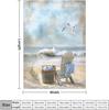 Beach Blanket Ocean View Seagull Chair Waves Coastal Decor Soft Throw Seaside Art Bedroom Textile Relaxing Home Accessory