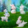 Cute Miniature Resin Deer Figurine For Desktop Decoration Adorable Blind Box Animal Ornament