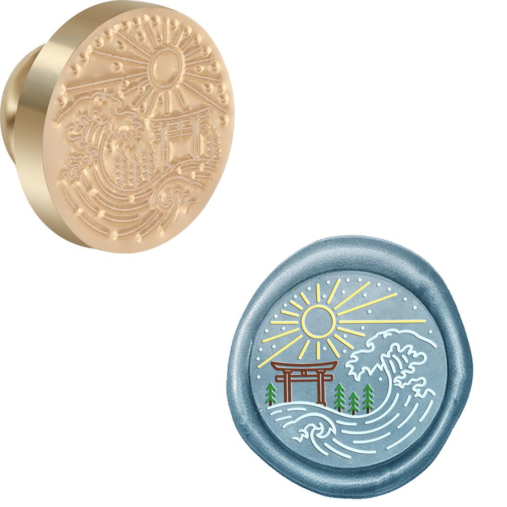 Weather theme Wax Seal Stamp Head Lightning Rain Clouds Removable Sealing Brass Stamp Head Olny for Creative Gift Envelopes