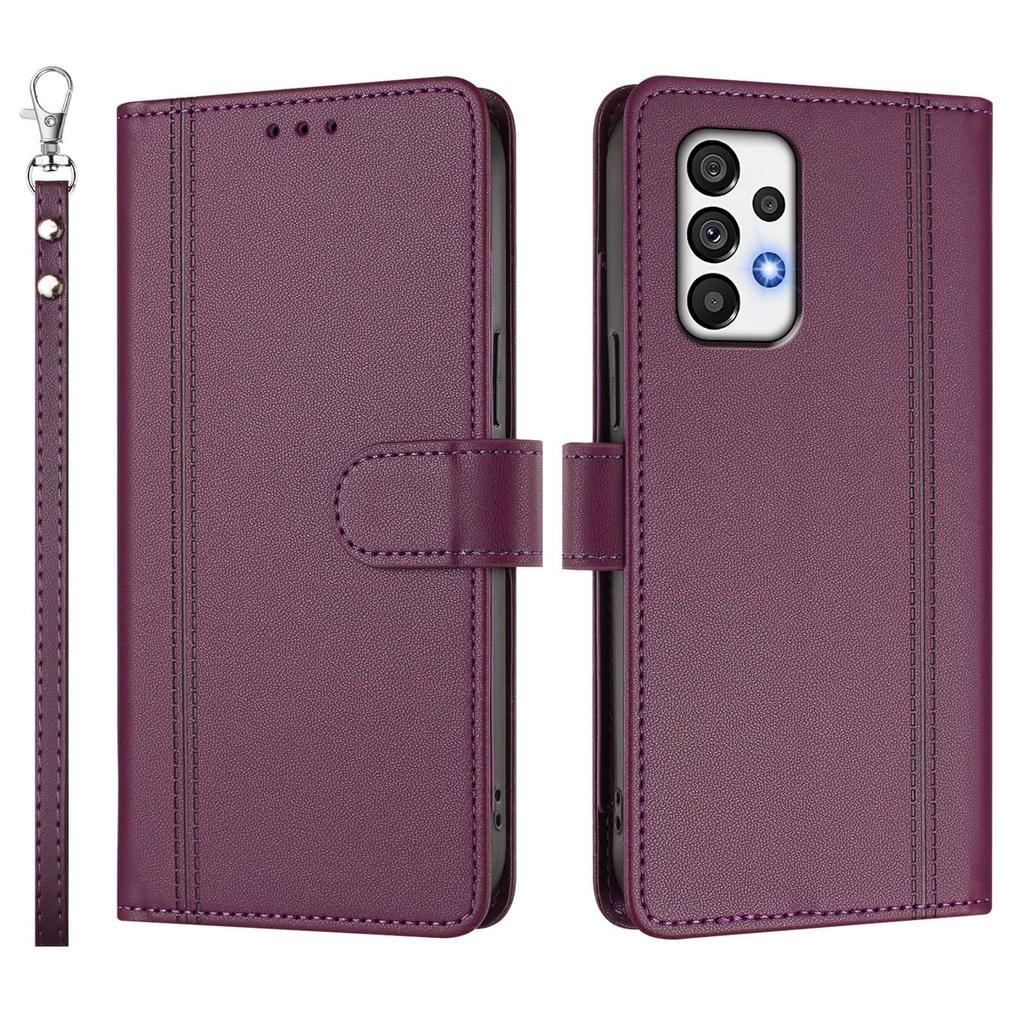 Wallet Case for Samsung Galaxy A57 A56 A55 A54 A53 A52 A51 A73 5G A72 A71 A70 A70S Cover Slim Flip Magnetic Clasp with Kickstand