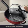 German Crystal Non-Stick Wok - Oil-Free, Smoke-Free Stir-Fry Pan for Induction and Gas Stoves