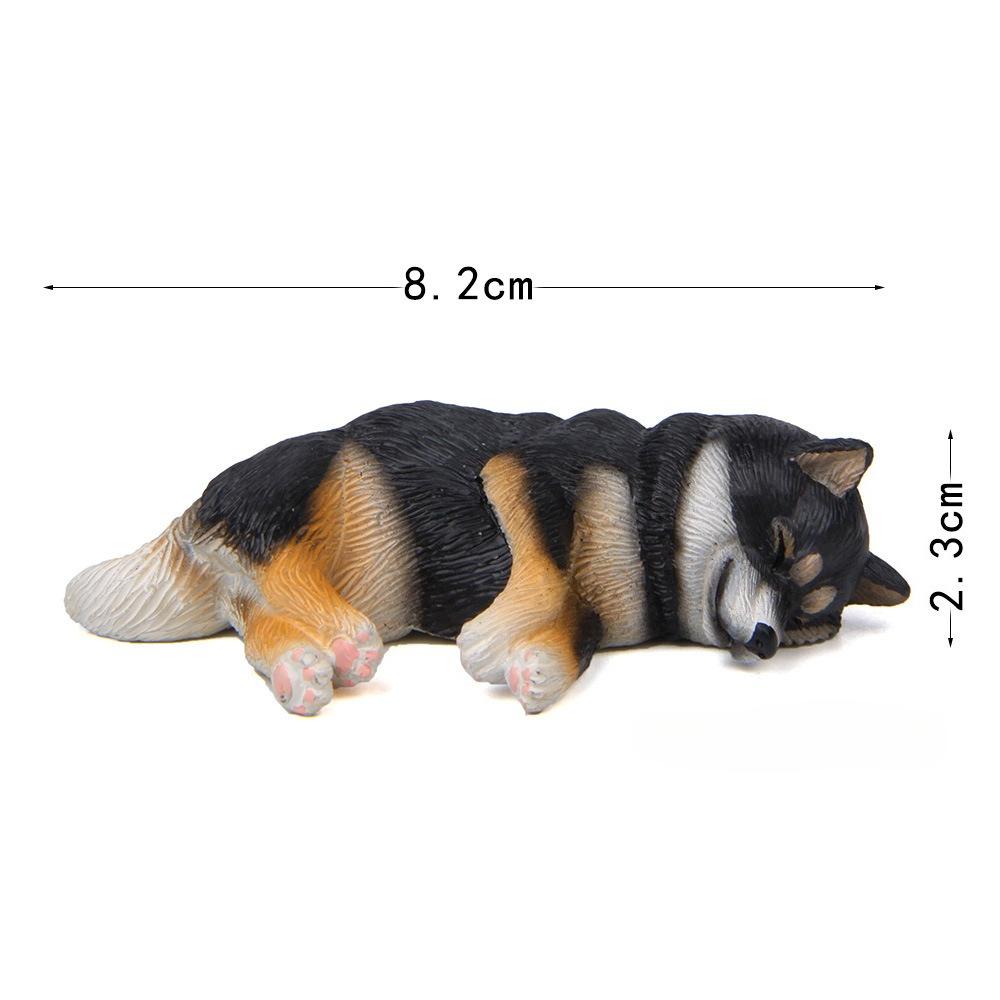 Warm and Sleepy Series Shiba Inu Models, Super Cute Husky Figurines, Fridge Magnets, Car Ornaments