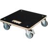 Plant Trolley with Wheels - - Square Plant Trolley - Black Wood - 38x38 Cm - Load 250 Kg