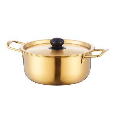 Stainless Steel Korean Style Ramen Pot with Lid