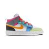 Jordan Air Jordan 1 Mid Alt SE Odporne na ścieranie Oddychające Wysokie Dziecięce Buty do Koszykówki Niebiesko-Pomarańczowe FJ3462-100