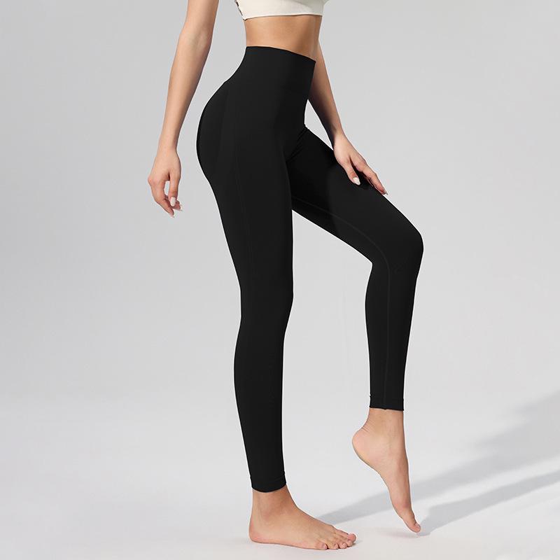 

Yuka Lian High Waist Seamless Leggings - Nude Feel, Butt-Lifting Yoga Pants for Women M (50-55 kg) чорний