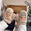 111 Cute Plush Cartoon Bear Warm Gloves Cycling Winter Thickened Birthday Gift Practical Girl