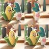 Scallion Corn Vegetable Plush Keychain Stuffed Toy Backpack Decor Gift For Kids