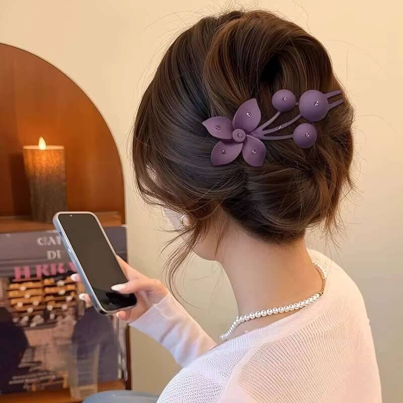 Agrafe de păr mate cu flori la modă, cu strasuri vintage, clipuri antiderapante, cleme tip gheară, accesorii de păr pentru femei și fete, articole de acoperit cap pentru petrecere, cadou