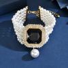 Cross Border Luxury Multi-layer Imitation Pearl Geometric Bracelet, Fashionable and Versatile Bracelet Manufacturer Wholesale