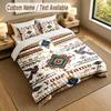 American Patriotic Theme Personalized 3Pcs Bedding Set Custom Text & Name 1 Sheet 2 Pillowcases Household Bedding 1pc