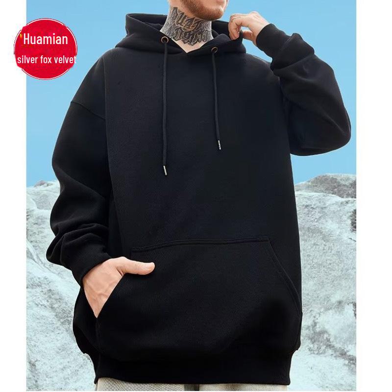 Koszula męska oversize w jednolitym kolorze, czarno-biała, M-8XL