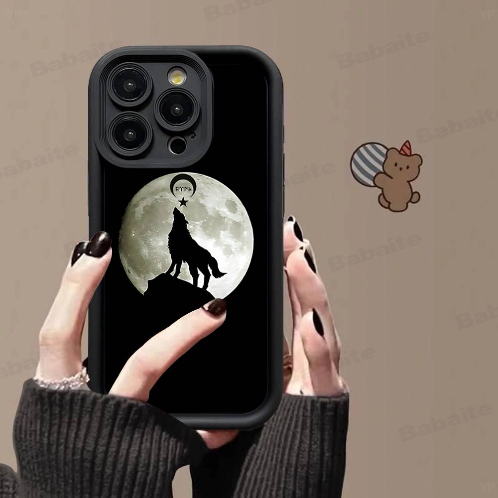 

Turk Wolf Turkey Flag Phone Case For IPhone 17 16 15 14 13 12 11 Pro Max Plus Silicone Shockproof Case iPhone 16