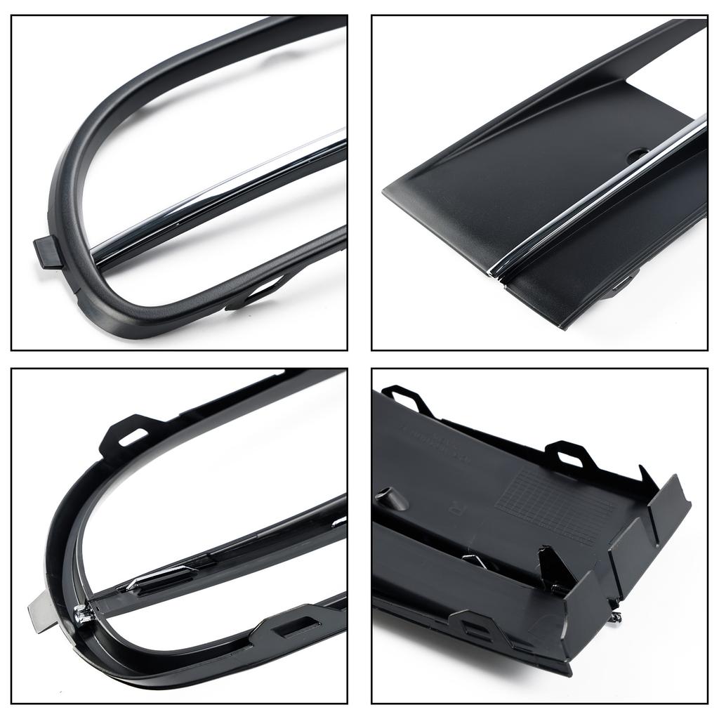 Front Bumper Lower Grille + Fog Light Grill Fit VW Beetle 2012-2016 W/ Chrome