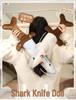 Shark Arm Sword & Dagger Plush Doll - Cute, Punny Meme Stuffed Toy & Pillow for Girls