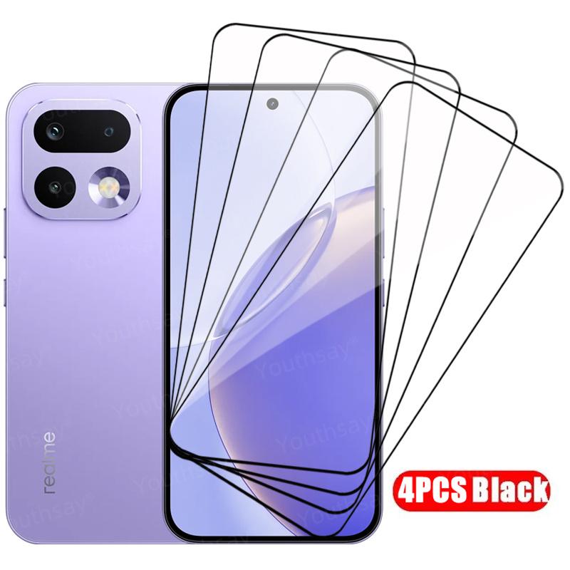 4-1Pcs Full Cover Glass For Realme 16 Pro Tempered Glass Realme 16 Pro Screen Protector Protective Phone Film Realme 16 Pro