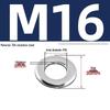 Chamfered Flat Washer 304 Stainless Steel, Blue-White Zinc, Black Zinc, GB97.2, Shim M5 M8 M16
