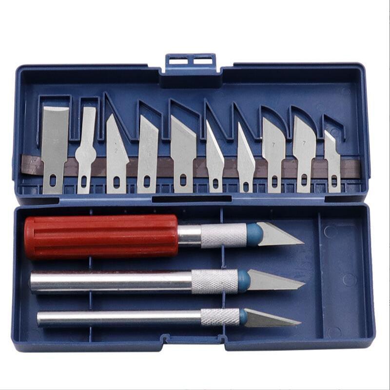 13 In1 Metal Carving Knife Pen Style Art Seal Cutting Manual Combination Paper Cuttings Non-Slip Gadget DIY Precision Repair Tool
