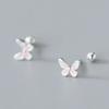 Small Butterfly Screw Studs Earrings for Women Girls Comfortable Wear Charm Earwear Stylish Accessories for Party