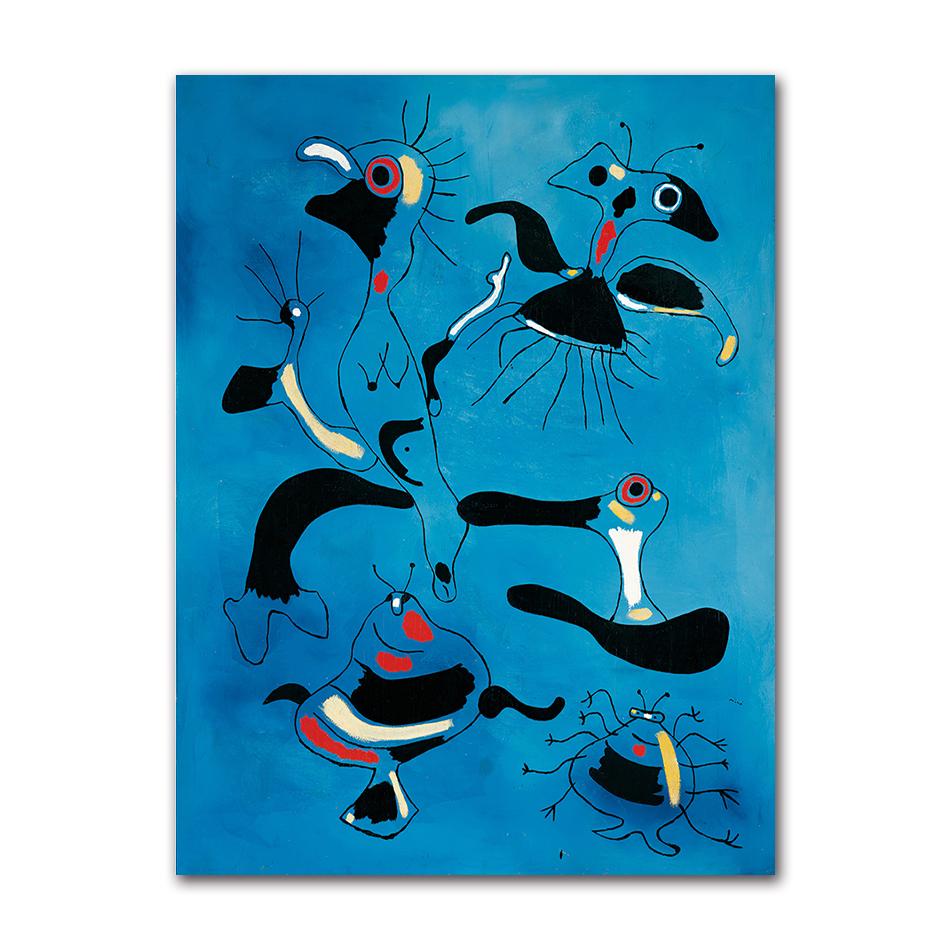 Słynne Plakaty Dzieł Surrealistycznych Joana Miró Abstrakcyjne Malarstwo na Płótnie Retro Sztuka Ścienna Do Nowoczesnego Salonu Dekoracja Domu