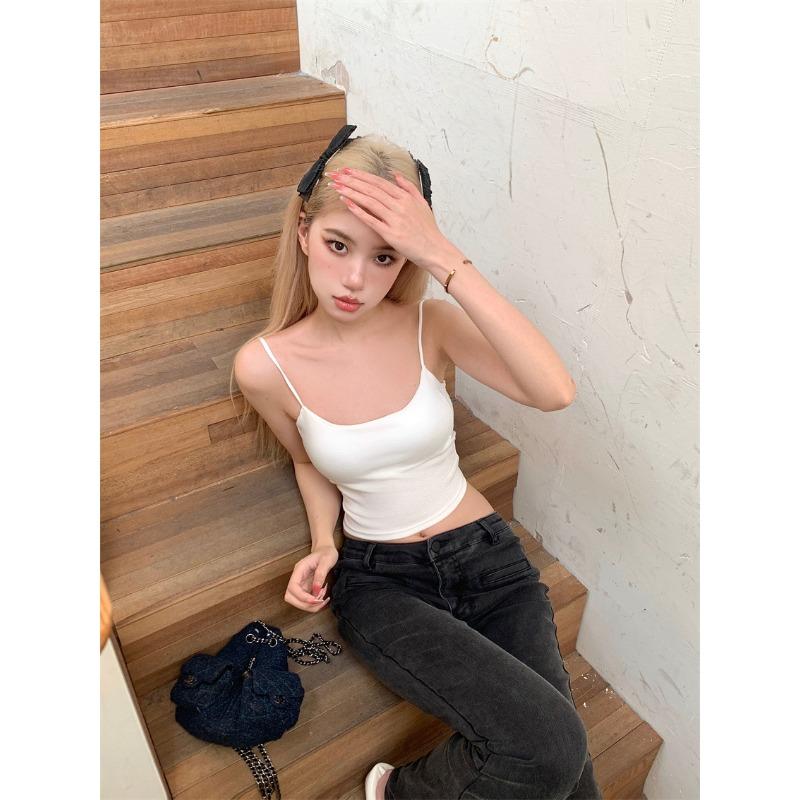 Summer Short Sexy Hottie Backless Halter Top Female Style Slim-fit One Cup Vest