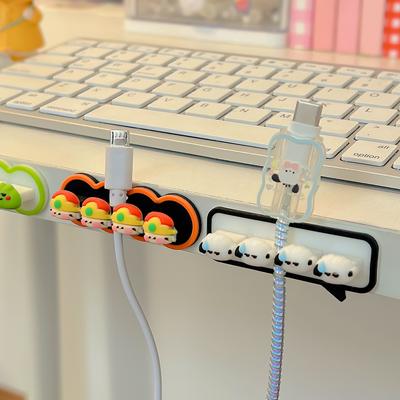 Masaüstü Kablo Düzenleyici Cep Telefonu Şarj Veri Kablosu Saklama ve Sonlandırma Sarma Önleyici Sabit Klips İz Bırakmaz Delinmez Yapışkan Kanca