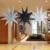 New 30cm Star Lanterns Folding DIY Crafts Hanging Paper Stars 9-Pointed Home Decor Wedding Decor