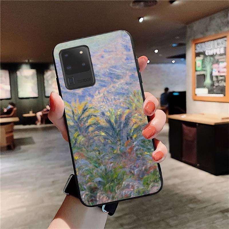 Monet Garden Lotus Bridge Phone Case for Samsung S20 Lite S21 S10 S9 Plus for Redmi Note8 9pro for Huawei Y6 Cover