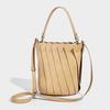 Niche high-end splicing vegetable basket bag women's 2026 new fashion commuter temperament single shoulder crossbody bucket bag