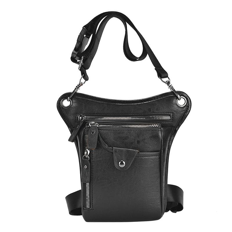 Marsupio in Pelle PU Vintage Borsa a Ginocchio Sospesa per Uomo Donna Cintura Borsa sui Fianchi Multifunzione Moto Bicicletta Escursionismo Outdoor Campeggio