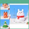 Cute Festive Resin Christmas Tree And Animal Figurines For Holiday Decor