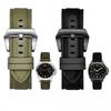 20MM 22MM 24MM Canvas +cowhide Watch Strap For Panerai PAM111 441 Diesel Men's Nylon watchband Sport Wrist Watch Band Bracelet