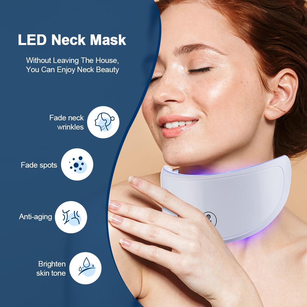 Neck LED Lift Mask Photon Neck Beauty Mask Skin Tightening Anti-Wrinkle Skin Tightening Neck Beauty Device Neck Wrinkle Remover