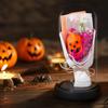 Halloween Glass Cover, Pumpkin Bouquet With Light, Festive Atmosphere Night Light Desktop Ornaments