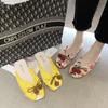 Fashion Woman Mules Slippers On Sale Square Toe Shoes for Women New Fashion Korea Style Slides Low Price Pvc High Quality Offer Sandals