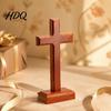 Catholic Religious Craft Solid Wood Stand Tabletop Ornament, Wooden Standing Christian Gifts, Church Altar Faith Decor for Home Prayer Room